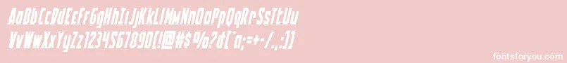 Battleworldital Font – White Fonts on Pink Background
