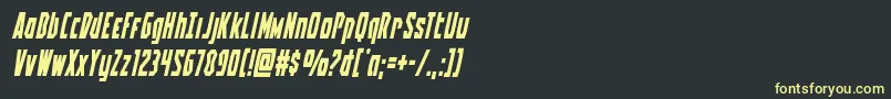 Battleworldital Font – Yellow Fonts on Black Background