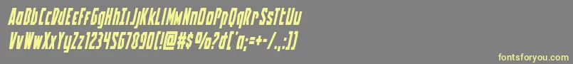 Battleworldital Font – Yellow Fonts on Gray Background