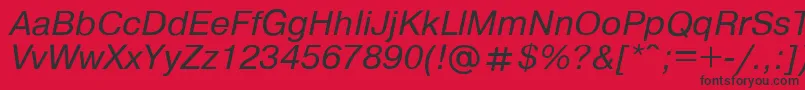 Pragmat8 Font – Black Fonts on Red Background