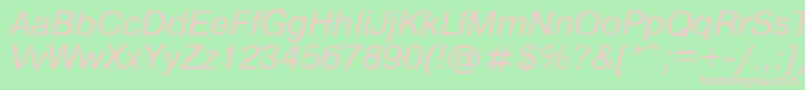 Pragmat8 Font – Pink Fonts on Green Background