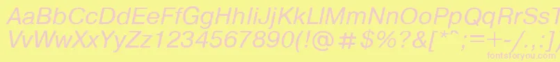 Pragmat8 Font – Pink Fonts on Yellow Background