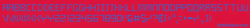 Samst Font – Blue Fonts on Red Background