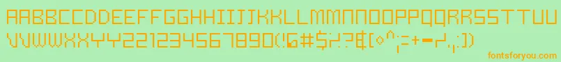 Samst Font – Orange Fonts on Green Background