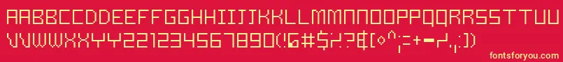 Samst Font – Yellow Fonts on Red Background