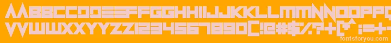 NeverSurrender Font – Pink Fonts on Orange Background