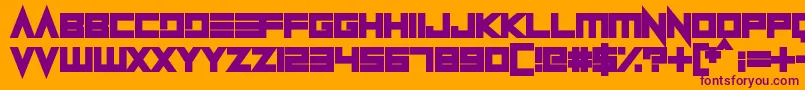 NeverSurrender Font – Purple Fonts on Orange Background