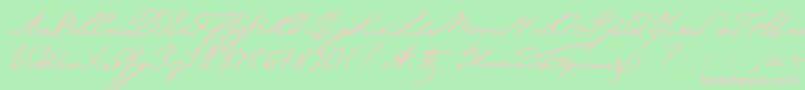 Pushkinc Font – Pink Fonts on Green Background