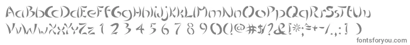 フォントChinoiseries – 白い背景に灰色の文字