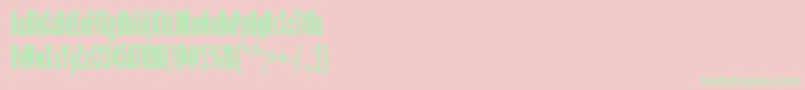 LeaguegothicCondensedregular Font – Green Fonts on Pink Background