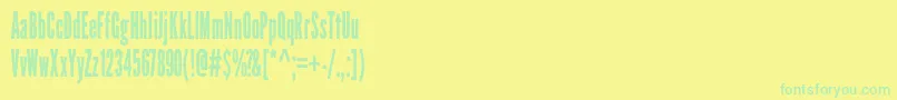 Police LeaguegothicCondensedregular – polices vertes sur fond jaune