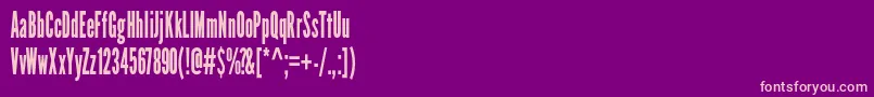 LeaguegothicCondensedregular Font – Pink Fonts on Purple Background