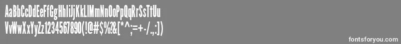 LeaguegothicCondensedregular Font – White Fonts on Gray Background