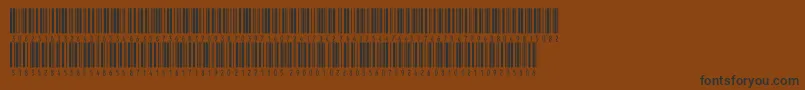 フォントInthrp60dltt – 黒い文字が茶色の背景にあります