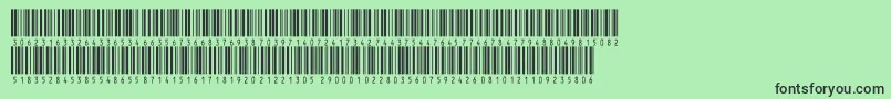 Inthrp60dltt-Schriftart – Schwarze Schriften auf grünem Hintergrund