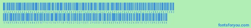 fuente Inthrp60dltt – Fuentes Azules Sobre Fondo Verde