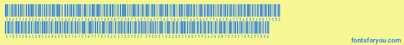 Inthrp60dltt Font – Blue Fonts on Yellow Background
