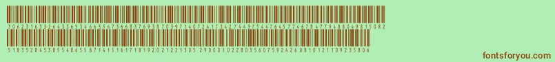 Fonte Inthrp60dltt – fontes marrons em um fundo verde