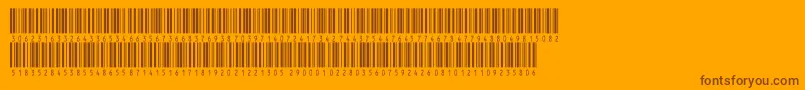 フォントInthrp60dltt – オレンジの背景に茶色のフォント