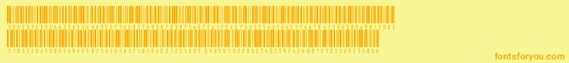 Inthrp60dltt-Schriftart – Orangefarbene Schriften auf gelbem Hintergrund