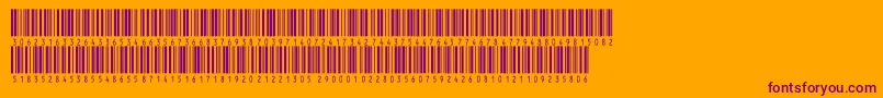フォントInthrp60dltt – オレンジの背景に紫のフォント