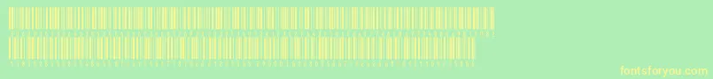 フォントInthrp60dltt – 黄色の文字が緑の背景にあります