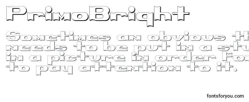 Überblick über die Schriftart PrimoBright