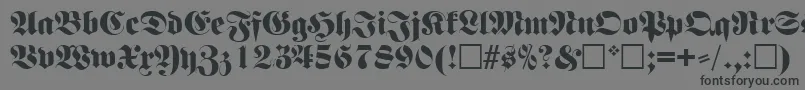 FettefrakturRegular-Schriftart – Schwarze Schriften auf grauem Hintergrund