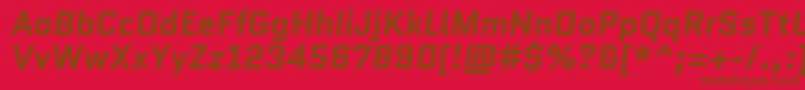 QuanticoBolditalic Font – Brown Fonts on Red Background