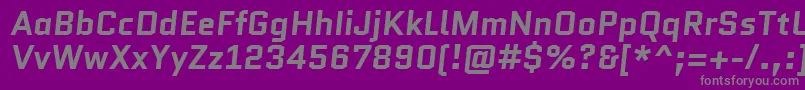 QuanticoBolditalic Font – Gray Fonts on Purple Background