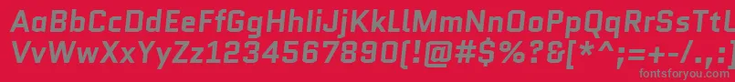 QuanticoBolditalic Font – Gray Fonts on Red Background