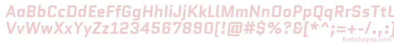 QuanticoBolditalic-Schriftart – Rosa Schriften