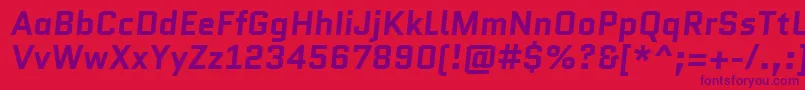 QuanticoBolditalic Font – Purple Fonts on Red Background