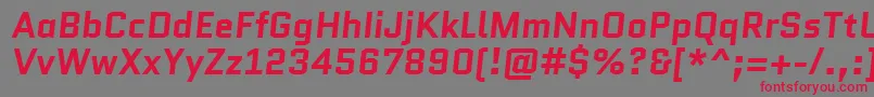 QuanticoBolditalic Font – Red Fonts on Gray Background