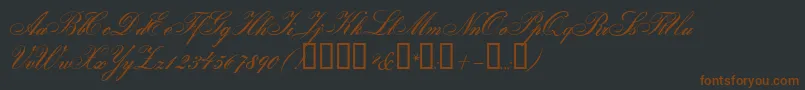 GloriaScript Font – Brown Fonts on Black Background