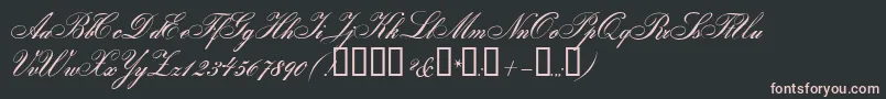GloriaScript Font – Pink Fonts on Black Background