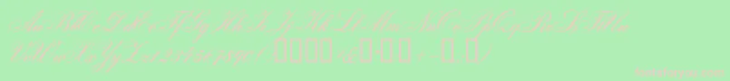 GloriaScript Font – Pink Fonts on Green Background