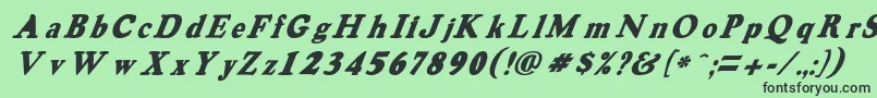 HarveygreyItalic Font – Black Fonts on Green Background