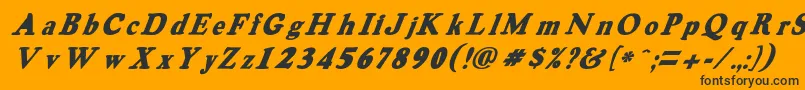 HarveygreyItalic Font – Black Fonts on Orange Background