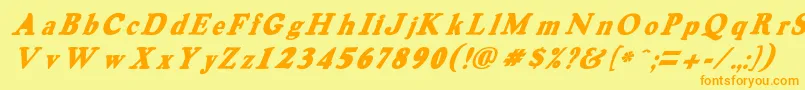 HarveygreyItalic Font – Orange Fonts on Yellow Background