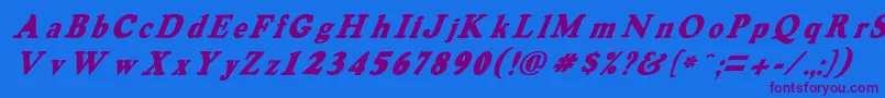 HarveygreyItalic Font – Purple Fonts on Blue Background