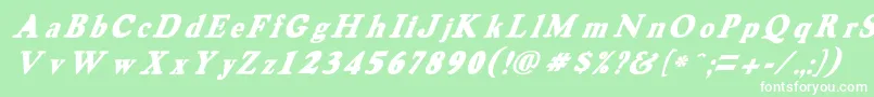 HarveygreyItalic Font – White Fonts on Green Background