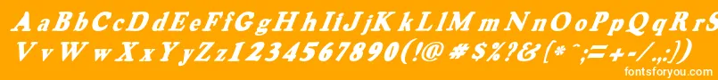 HarveygreyItalic Font – White Fonts on Orange Background