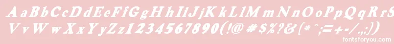 HarveygreyItalic Font – White Fonts on Pink Background