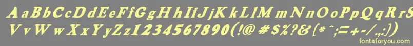 HarveygreyItalic Font – Yellow Fonts on Gray Background