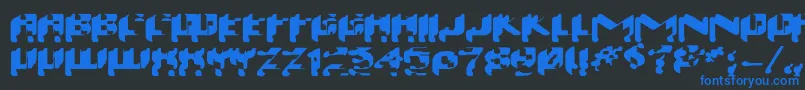 Шрифт Wash99 – синие шрифты на чёрном фоне