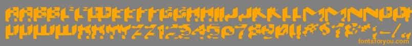 Wash99 Font – Orange Fonts on Gray Background