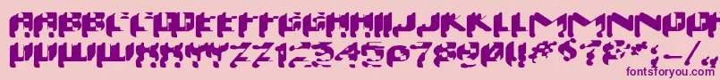 Wash99 Font – Purple Fonts on Pink Background