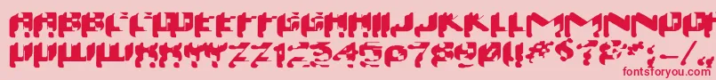 Wash99 Font – Red Fonts on Pink Background