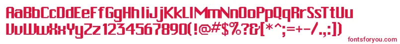 Hickton Font – Red Fonts on White Background